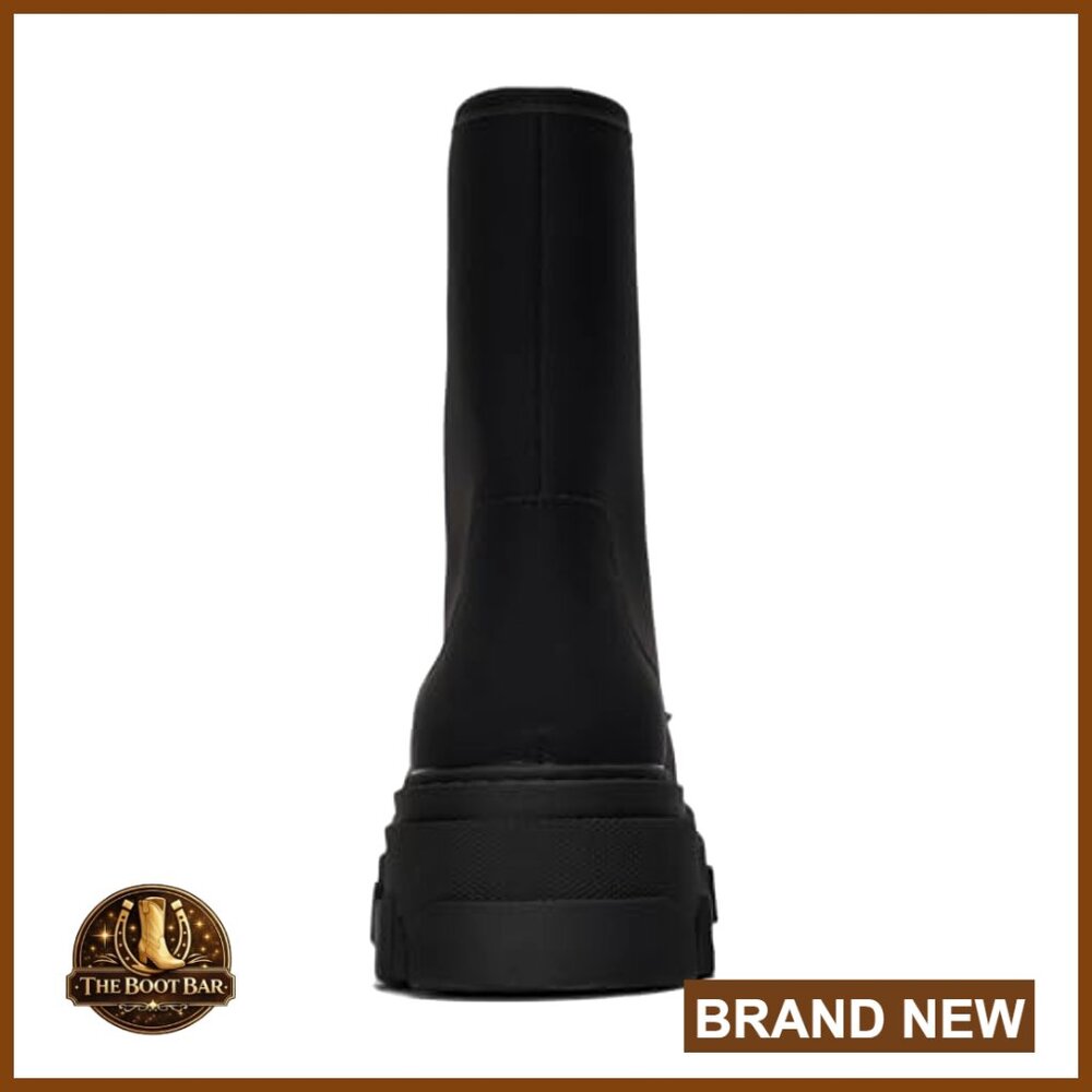 Chunky Heel Combat Boots Platform Ankle Booties Lace Up Streetwear - Picture 5 of 7